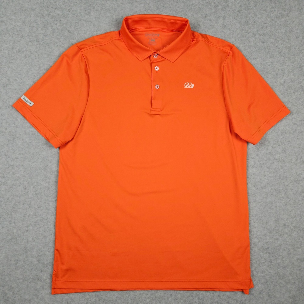 Good Good (Men's Large) Orange Sunset Polo Shirt Short Sleeve Golf‎ Performance